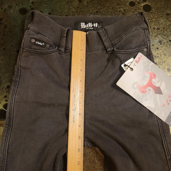 Bull-it Skinny Leg Jeggings Motorcycle Riding Jeans Padded Black Size 2 US - Picture 3 of 16